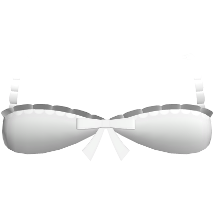 ♡ cute white ruffled bow mini top