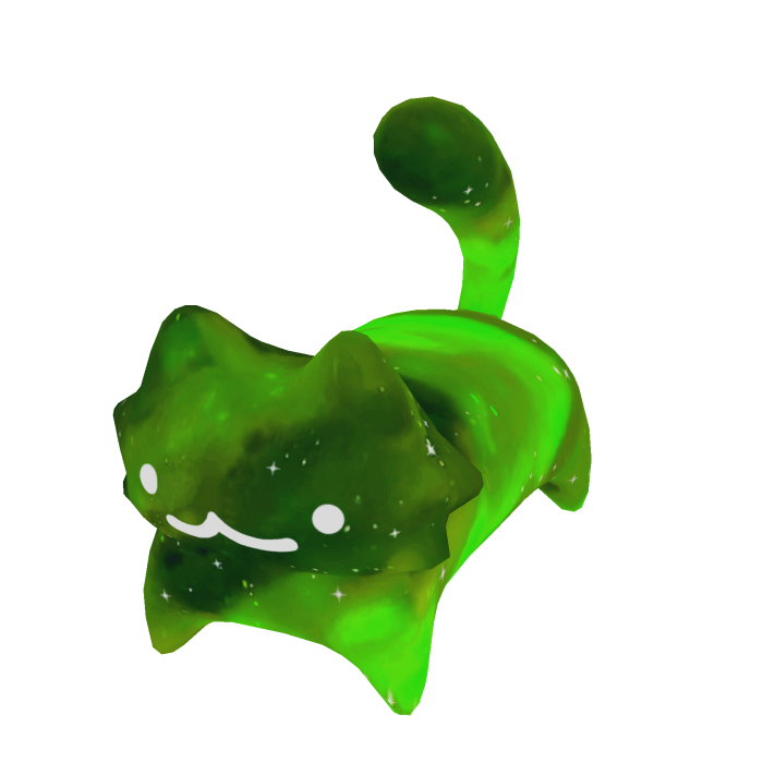 Green Cartoony Galaxy Cat Suit