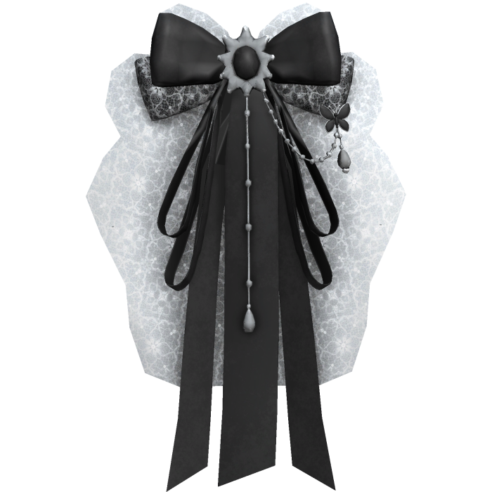 Black Lace Bow Hair Clip
