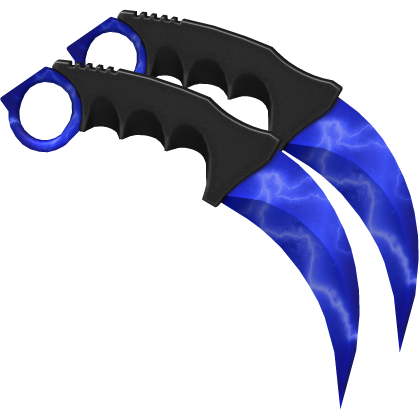 Dual Karambits - Blue Lightning