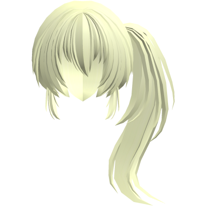 fluffy moe anime long side pony yellow