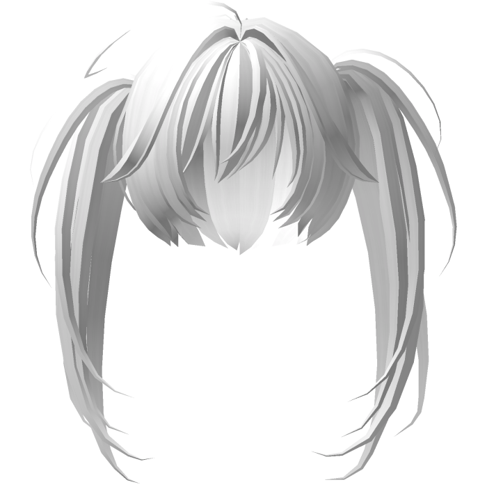 messy asymmetrical moe pigtails in white