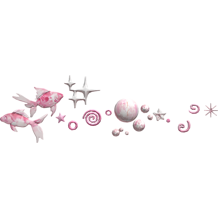 Frutiger Aero Pink Fish Bubbles Face Aura Blush