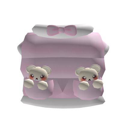 pink puffer jacket with bears