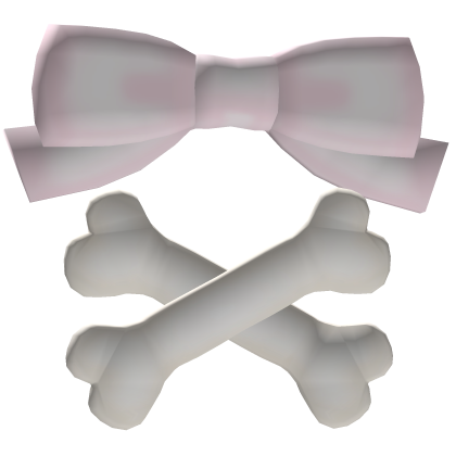 ♡ ꒰ kawaii beige bone clip w bow Roblox item