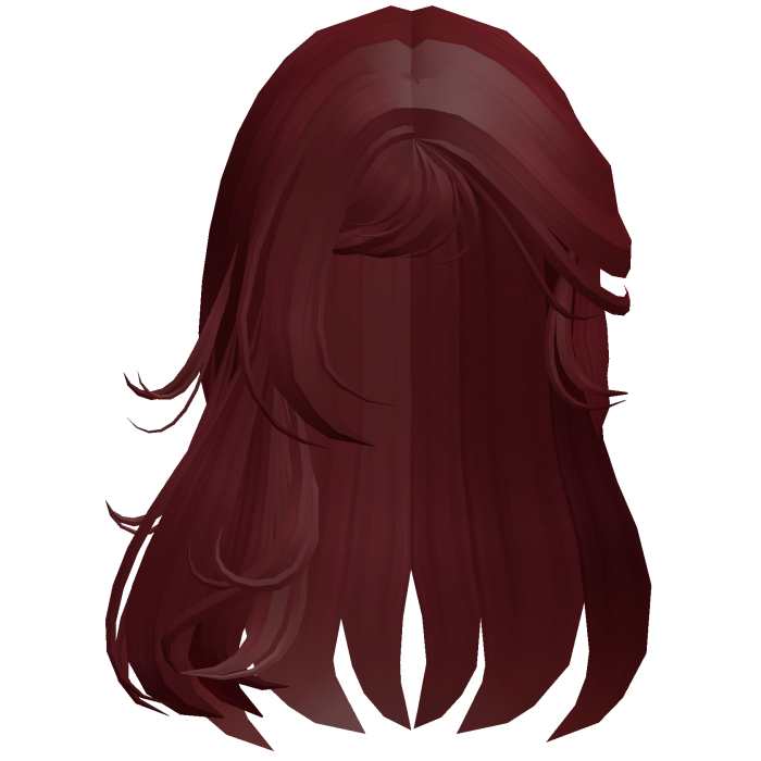 Emo Long Messy Hair w/ Side Bangs (Red)