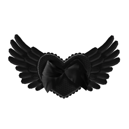 ♱ gothic fallen angel wings hairclip in black