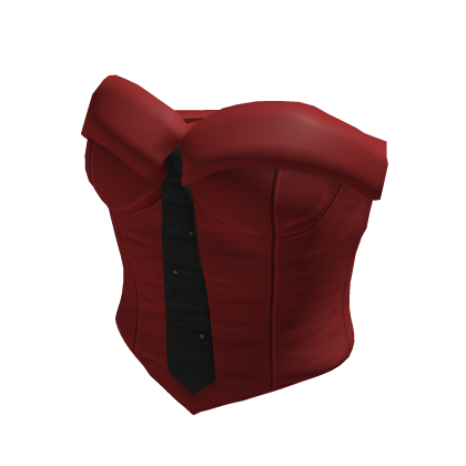 burgundy red trendy cute office secretary tube top thumbnail
