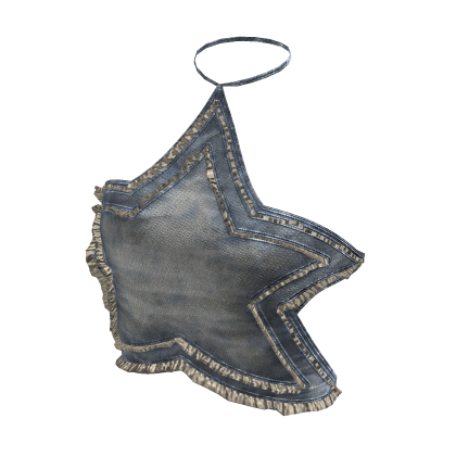 y2k ☆ denim star top backless