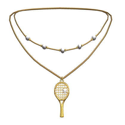 Gold Tennis Pearl Necklace 3.0