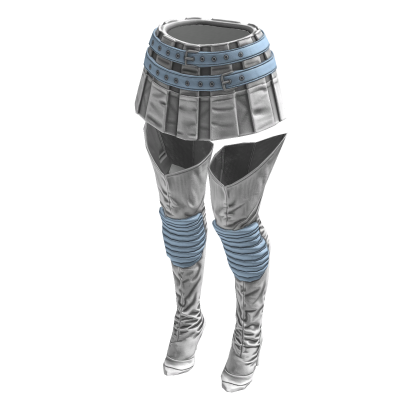Fashionista Boot Chic Skirt (White Light Blue)