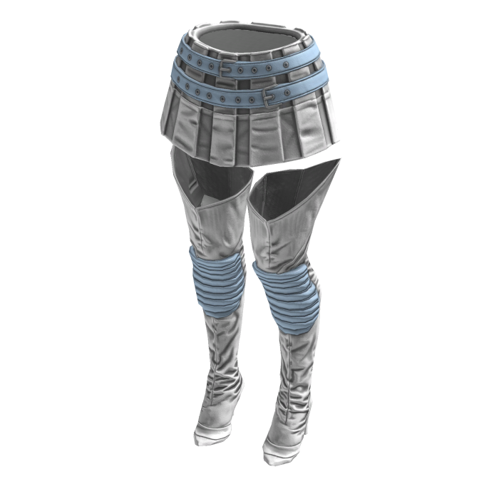 Fashionista Boot Chic Skirt (White Light Blue)