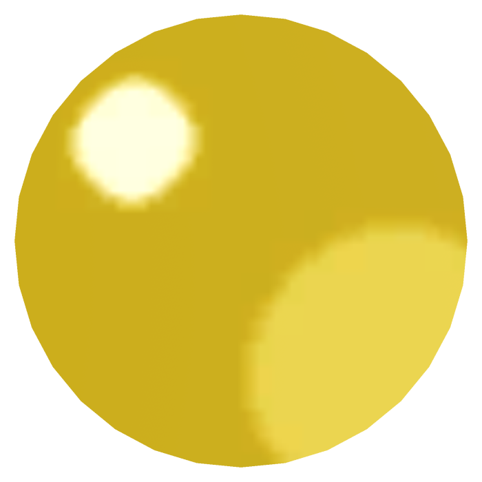 Shiny Round Forehead Gem (Yellow)