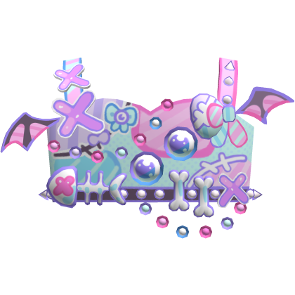 ♡ pastel goth creepycute spikey punk crop top