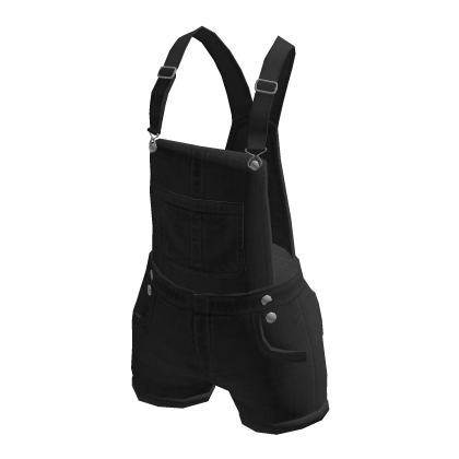 overall shorts black thumbnail