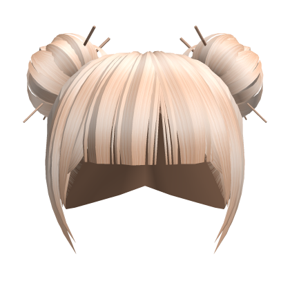 Blonde Kawaii Buns Girl Hair w/ Hairsticks Roblox item