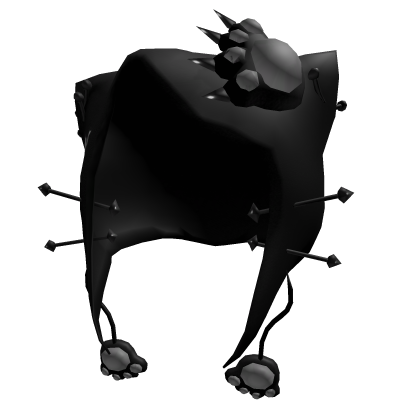 Black Vkei Studded Spiky Cat Hood w Piercings