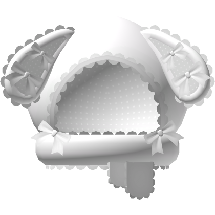 Cute plush Bunny hood with scarf - white Roblox item
