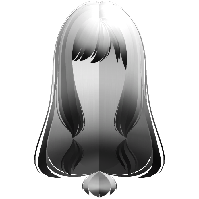 wispy thin silky long tied moe hair white black