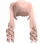 ♡ Peachy Curly Pigtails