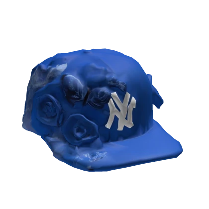 Dark Blue Y2K Floral Cap | Roblox Item - Rolimon's