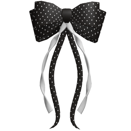 Black Polka Dot Hair Bow