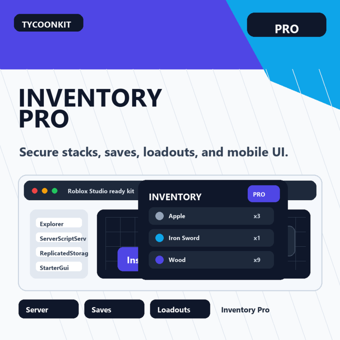 Inventory Pro - Secure Item & Loadout System preview 2
