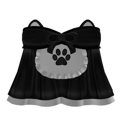 black kawaii cute kitty dress Roblox item