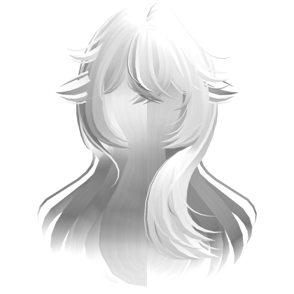 ♡ anime kawaii moe wispy hair in white