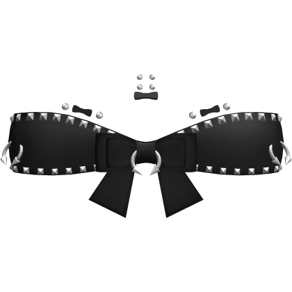 ♡ : alt emo studded piercing top in black Roblox item