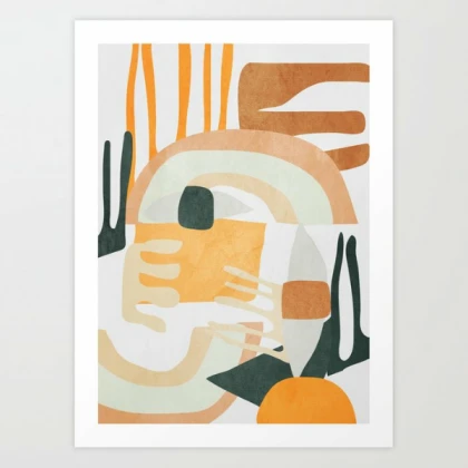 Orange abstract shapes