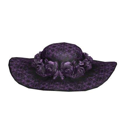 Purple Lace Rose Hat