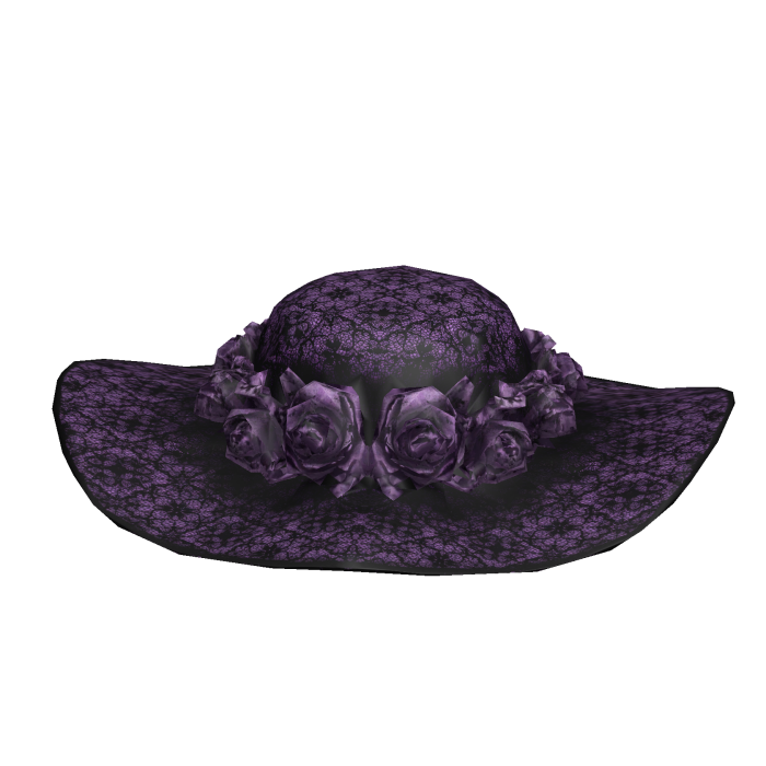 Purple Lace Rose Hat