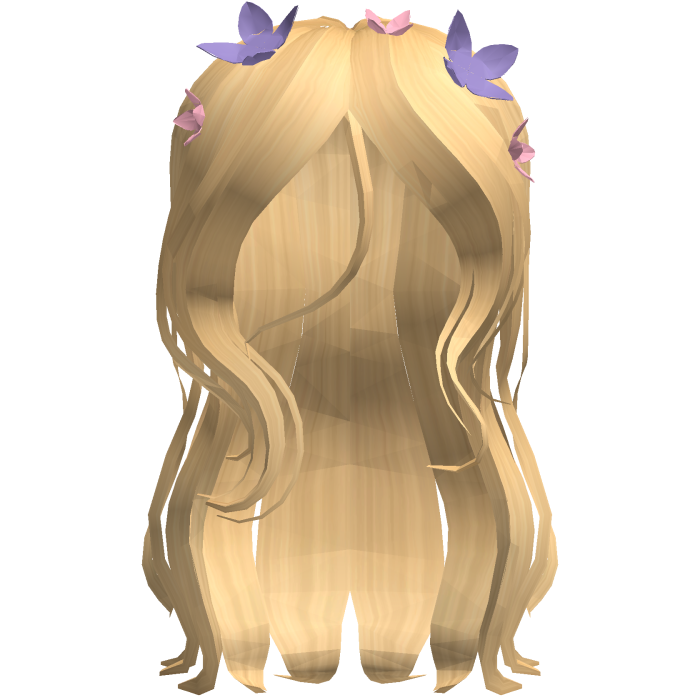 ☀️ Rapunzel's Blonde Floral Princess Flowy Hair