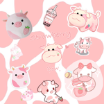 :) strawberry cow (: