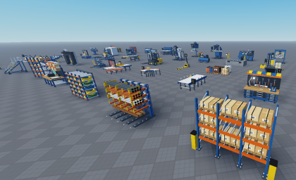 Factory & Warehouse Equipment Pack | 40 HD Models preview 5