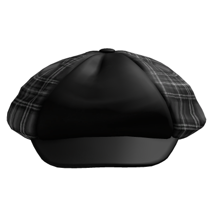 Plaid Newsboy Beret Cap Grey