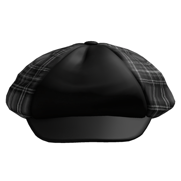 Plaid Newsboy Beret Cap Grey