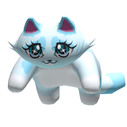 Cute Kawaii Blue Cat Kitten on Head