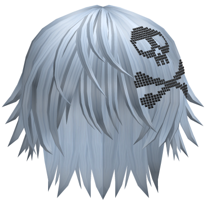Emo Vkei Moe Boy Hair w Skull Sky Blue