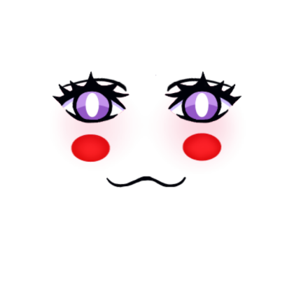 Purple Friendly Eyes & Face Blush Roblox decal