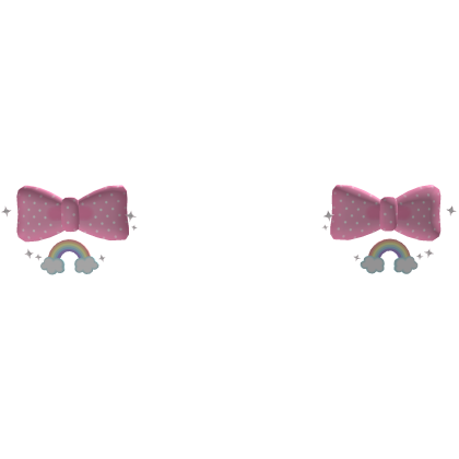 cutesy tweencore rainbow bow clips