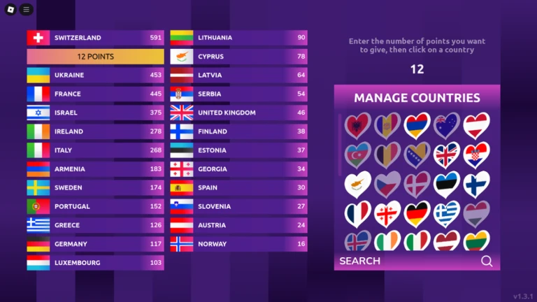 Eurovision Voting Simulator