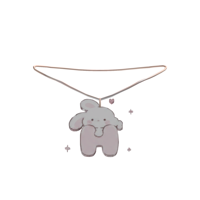 cute h pink bunny initial necklace 3.0