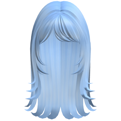 Cute Side Swept Layered Hair (Blue)