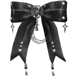 Black Bow w Stars and Moon Crescent