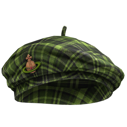 Captain Sided Trendy Cap (Olive Plaid) Roblox item