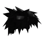 Black Spiky Messy Punk Dark Hair