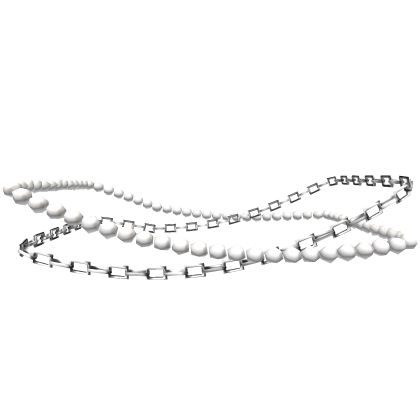 Double Pearl Waist Chain 3.0 (Silver & White)