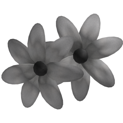 [Hair Clip] Black and White Double Flowers Roblox item